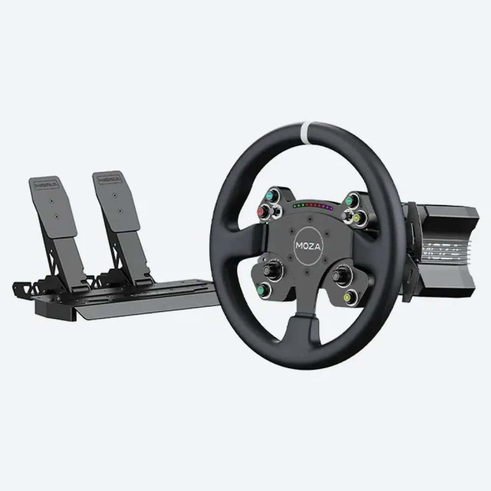 Pack MOZA R9 CS avec pédales SR-P Lite — offre DOF Reality