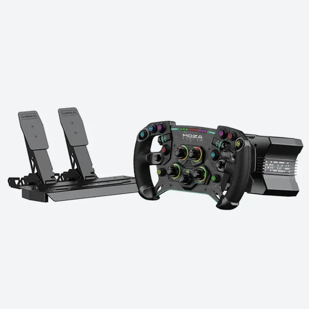 Pack MOZA R9 GS avec pédales SR-P Lite — offre DOF Reality